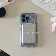 霧無(wú)韓國ins小眾Y2K甜酷辣妹五角星magsafe磁吸手機殼皮質(zhì)銀卡包適用于iPhone15promax14pro蘋(píng)果1312手 磁吸殼+銀卡包-平鋪大小五角星 iPhone16