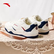 安踏樊振東同款波浪鞋丨板鞋男女同款厚底增高休閑滑板防滑百搭運動鞋 【波浪4-女款】象牙白/紺青藍-5 37.5