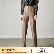 顏域女裝高腰寬松休閑長(zhǎng)褲女秋季2024新款復(fù)古顯瘦百搭小腳褲 咖啡色 M碼