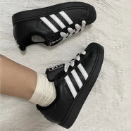 ADIDASOriginals Superstar女子復古舒適透氣板鞋JQ8777 JI0216/黑色 39