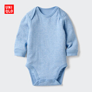 優(yōu)衣庫嬰幼兒寶寶新生兒包臀衣長袖1件裝連體衣新款478372 478373 478372/61水藍(lán)色 70cm