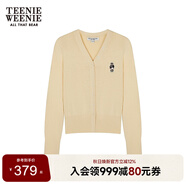 Teenie Weenie小熊女裝毛針織衫2025秋季新款簡約時尚波點V領(lǐng)開衫