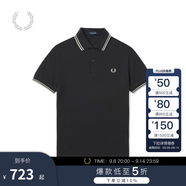 Fred Perry男士POLO衫2025夏季商務(wù)短袖重磅麥穗多彩T恤M3600 V56/灰色 L