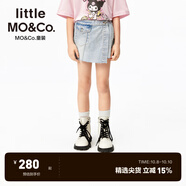 little MO&Co.little moco童裝25夏裝新款女童純棉裙褲牛仔短褲子甜酷百搭 牛仔淺藍色 150 150/61