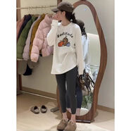 妃麗慕尚（FEILIMUSHANG）德絨加厚灰色打底衫女中長(cháng)款秋冬搭配鯊魚(yú)褲慵懶寬松百搭長(cháng)袖t恤 B1581-477白色 XL 建議135斤以?xún)?
                                         title=