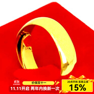 瑩玉碧 金店同款鍍越南沙金戒指男 單身 個性潮流仿真鍍金戒指男生指環(huán) 活口伸縮戒子 活口戒指（終身換新一次）