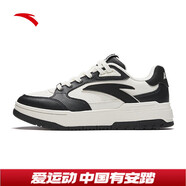安踏（ANTA）982丨王一博同款板鞋女春冬季厚底運動(dòng)鞋商 基礎黑/象牙白-2 36