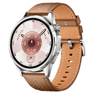 威千圖適用華為GT6/GT5/5pro表帶腕帶皮質(zhì)華為手表智能運動手表帶男 山茶棕-平尾皮帶【46mm表盤】 