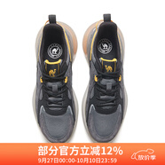 駱駝 運(yùn)動(dòng)鞋男舒適軟底旅游鞋減震復(fù)古潮流跑步鞋 A112397125，深灰/桔黃，男 38 (240mm)