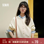 森馬外套女寬松落肩慵懶休閑簡(jiǎn)約風(fēng)春秋圓領(lǐng)純色夾克107624108001