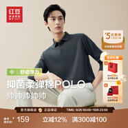 紅豆長(cháng)袖polo衫男【5A抗菌棉】25秋新款商務(wù)休閑翻領(lǐng)T恤舒彈打底衫男 火山灰S5【5A抗菌】 L (175) 【推薦130-145斤】