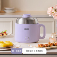 七彩叮當（QICAIDINGDANG） 電煮鍋小電鍋多功能一體鍋輔食鍋宿舍家用大容量電涮鍋便攜電火鍋 1.6L 標準款-紫色QC-XZG01