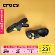 卡駱馳（CROCS）洞洞鞋貝雅男鞋女鞋輕便耐磨一腳蹬拖鞋休閑鞋|10126 黑色-001 44 (280mm)