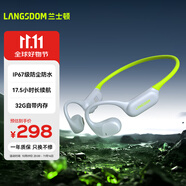 蘭士頓AirWave Pro藍(lán)牙耳機(jī)無線骨傳導(dǎo)概念 運(yùn)動跑步無線不入耳騎行 適用于蘋果華為小米手機(jī) 閃電綠