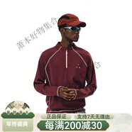 FPA索羅娜半高領拉鏈撞色長袖男 戶外運動休閑春秋季美式潮流 酒紅色 S