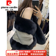 皮爾卡丹（pierre cardin）2025新款海寧加厚皮草披肩斗篷女旗袍婚紗白色貂皮狐貍毛水貂外套 銀黑狐色（升級加厚） 均碼