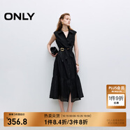 ONLY2025秋季新款氣質(zhì)淑女風(fēng)中長(zhǎng)裙無(wú)袖襯衫連衣裙女|125107046 H1Z黑色 XS