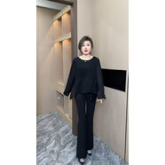 零加姑娘歐貨雪紡紗女2025春夏新款大氣減齡設計感蕾絲拼接美背感 黑色 L
