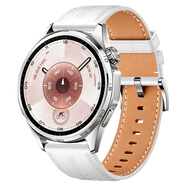 威千圖適用華為手表GT6/6pro/GT5/5pro/Watch5/4pro/GT4真皮運(yùn)動表帶46表盤 平尾珍珠白