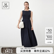 Marc O'Polo/MOP【商場(chǎng)同款】夏季新款背心式相拼優(yōu)雅質(zhì)感連衣裙女輕奢裙子 藏青899 XS /34
