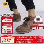 CAT卡特25秋季新品男士戶外經典牛皮低幫休閑鞋 深卡其色 44