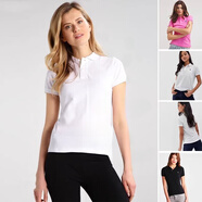 POLO SPORT保羅POLO衫女士翻領(lǐng)短袖商務(wù)T恤女有領(lǐng)純棉休閑Polo領(lǐng)修身半袖衣 灰色 S 男偏大版(90-120斤)