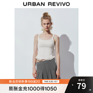 UR2025秋季新款女裝時(shí)尚氛圍感蕾絲花邊拼接背心UYY450244 本白 XL