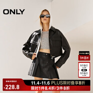 ONLY秋季時(shí)尚潮流短裙高腰PU百褶裙半身裙女|12436S004 H1Z 黑色 M (165) 68A