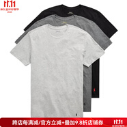 Polo Ralph LaurenT恤男裝男士春夏季棉短袖奢侈品精梳棉3件套裝上衣半截袖名牌禮物 黑色/深灰/淺灰 名牌 S （胸圍86-94厘米）