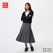 優(yōu)衣庫(kù)女裝寬?cǎi)拗腥?半身裙裙子25秋冬新款479916 08 深灰色 S /155/64A