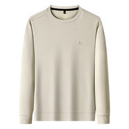 金盾（KIN DON）2025秋冬新款長(cháng)袖T恤男士青年商務(wù)時(shí)尚圓領(lǐng)套頭純色休閑百搭打底 9990-淺卡其 M