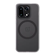 卡斐樂(lè )（Cafele）適用一加15手機殼高端膚感磨砂磁吸全包防摔軟邊簡(jiǎn)約保護套 【透黑】隱沙膚感丨強磁吸附 一加15