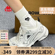 卡帕（Kappa）女鞋網(wǎng)面運動鞋子女秋季透氣老爹鞋軟底增高休閑鞋女 奧運灰 39