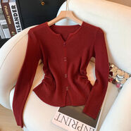 小紅書爆款橘色針織打底衫女早秋義烏大朗毛衣巨好看很明媚獨(dú)特漂 紅色搭配工裝褲搭配闊腿褲裙皮衣沖鋒衣配半身裙配瑜伽 S S