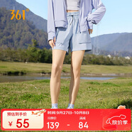 361°運動褲子女夏季五分褲防曬戶外短褲寬松休閑印花 662424703-1