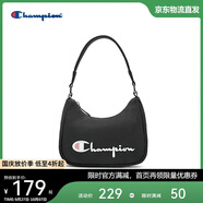 Champion美國冠軍斜挎包男女 潮流休閑時(shí)尚單肩包腋下包24FWG57 黑色