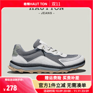 皓頓（HAUT TON）鞋子男2025夏季新款網面鞋時尚休閑運動鞋百搭潮流透氣板鞋 灰色 41 -適合運動鞋42碼