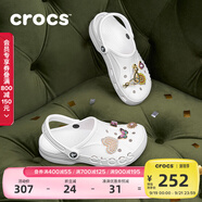 卡駱馳crocs洞洞鞋貝雅男鞋女鞋輕便耐磨一腳蹬拖鞋休閑鞋|10126 白-100 43 (270mm)