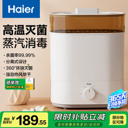 海爾（Haier）奶瓶消毒器消毒柜帶烘干二合一嬰兒寶寶多功能蒸汽消毒烘干一體機