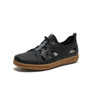 暇步士（Hush Puppies）2024夏新款孔時(shí)尚沙灘男休閑涼鞋W1D49BK4 黑色 41