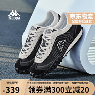 卡帕（Kappa）官方背靠背薯片鞋薄底運(yùn)動(dòng)跑鞋男秋季新款休閑德訓(xùn)鞋子 黑色  42