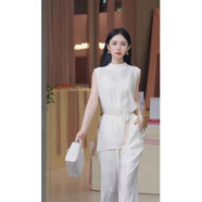 小紅書同款干練氣質又a又颯套裝女2025夏季新款優(yōu)雅女神范時尚職 白色通勤套裝 S