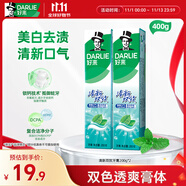 DARLIE好來(lái)(原黑人)清新雙效牙膏去口氣去漬固齒2支400g