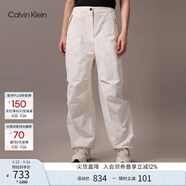 Calvin KleinJeans25春秋女士戶外潮流ck半松緊腰運(yùn)動傘兵褲休閑褲47B612P