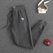 AF美國af秋冬新款運動(dòng)休閑褲子寬松舒適束腳純棉白色秋冬長(cháng)褲 深灰色 S 春秋薄款(85-95斤)