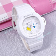卡西歐BA110 BABYG馬卡龍彩虹色防水運動(dòng)學(xué)生手表女 BA-110 BGD10 BGA-10-7心形盤(pán)白色