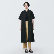 MUJI COM無印良品muj同款秋冬無印同款2025新款香港代購女裝棉涼感平紋立 黑 S