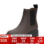 添柏嵐（Timberland）經(jīng)典6寸大黃靴戶外男女防水真皮寬版 A5T92W女款-深棕色 40