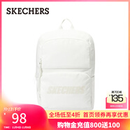 斯凱奇（Skechers）雙肩包男女同款學(xué)生經(jīng)典紅色書包時尚大容量休閑運動旅行通勤背包 棉花糖白/0074