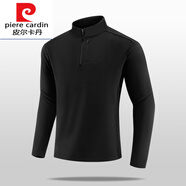 皮爾卡丹（pierre cardin）2025秋冬新款高爾夫半拉鏈長(cháng)袖T恤男運動(dòng)衛衣golf保暖球衣球衫男 黑色 M